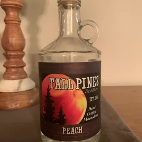 Tall Pines peach moonshine