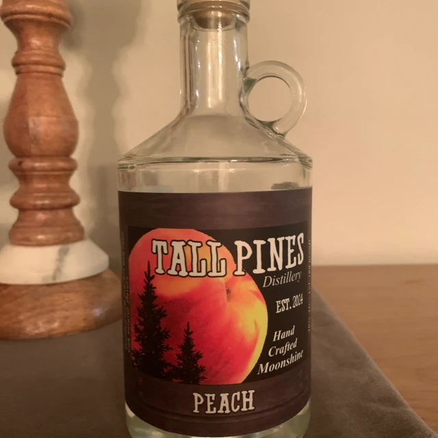 Tall Pines peach moonshine