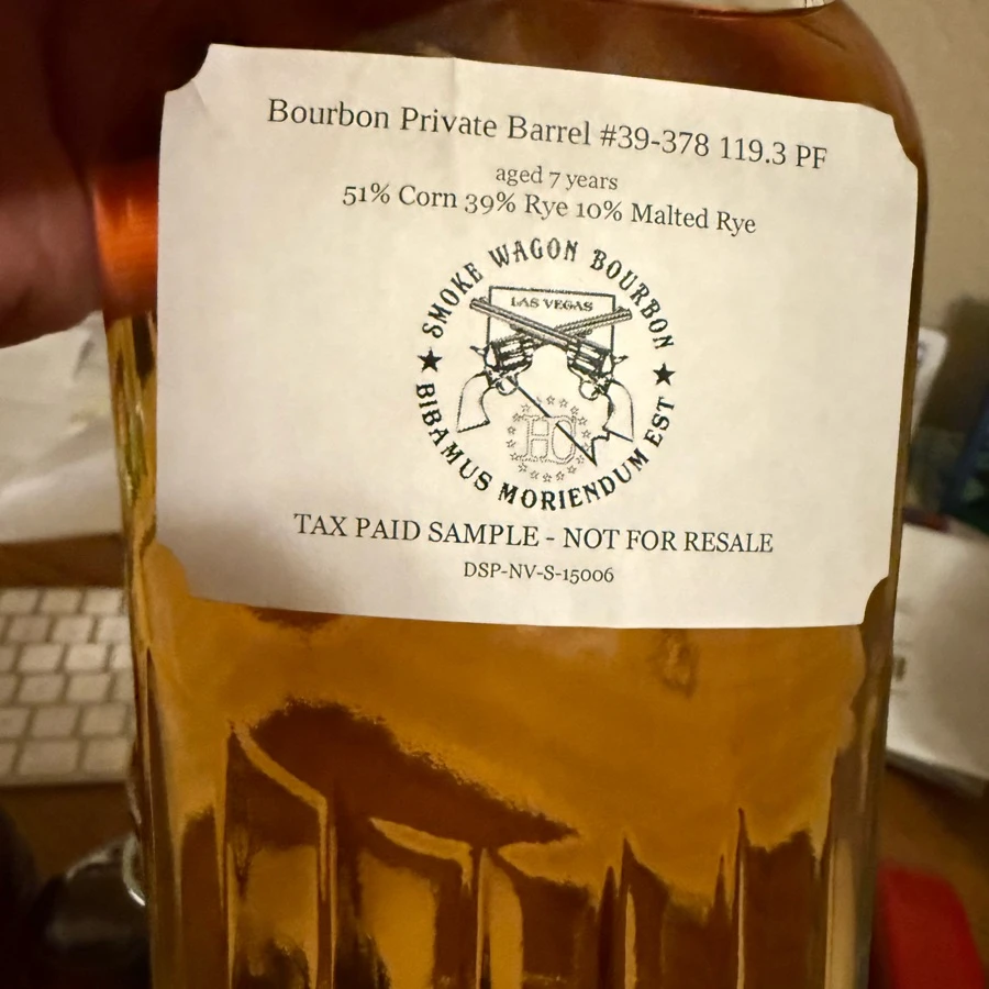 Smoke Wagon Bourbon Private Barrel #39-378
