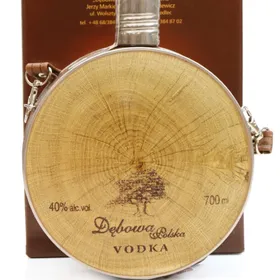 Debowa Polska Vodka Wooden Hit Flask