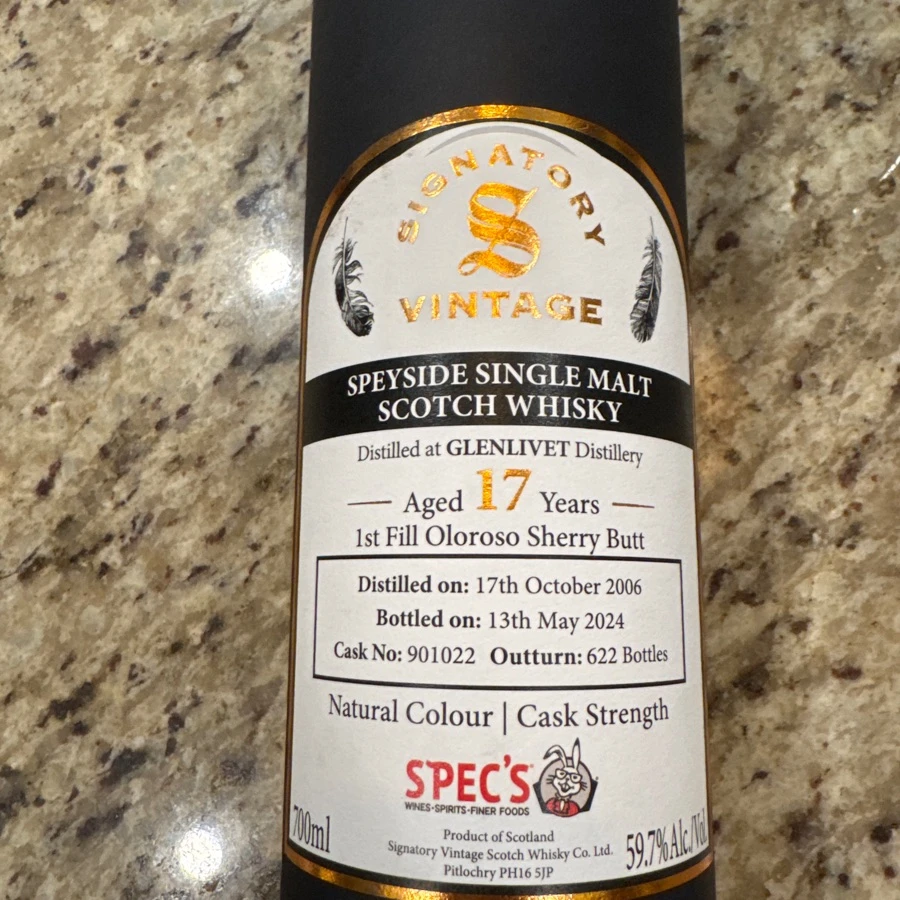 signatory speyside, single malt scotch whiskey, Glenlivet - Spec's SP