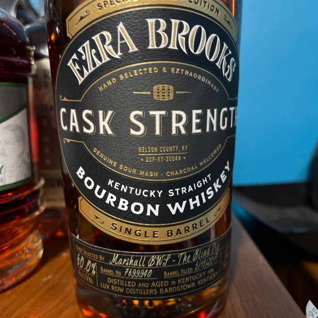 Ezra Brooks Cast Strength Single Barrel (Marshall BWS -The Blind Pig)