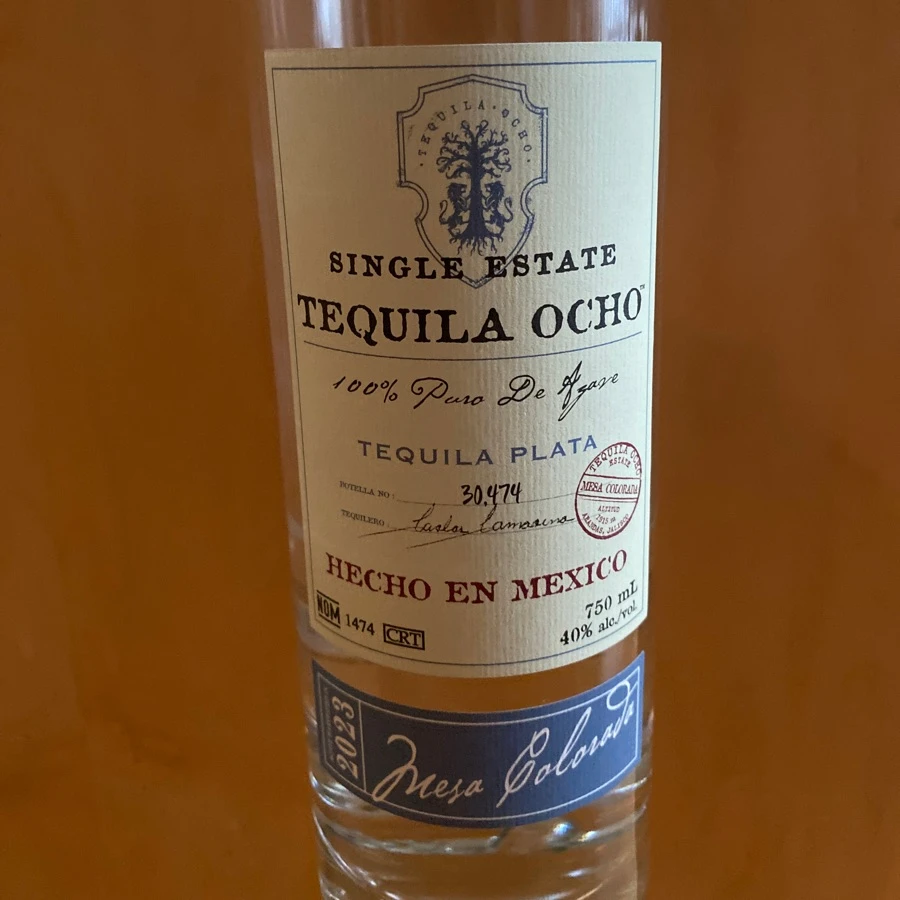 Tequila Ocho Plata Mesa Colorada 2023