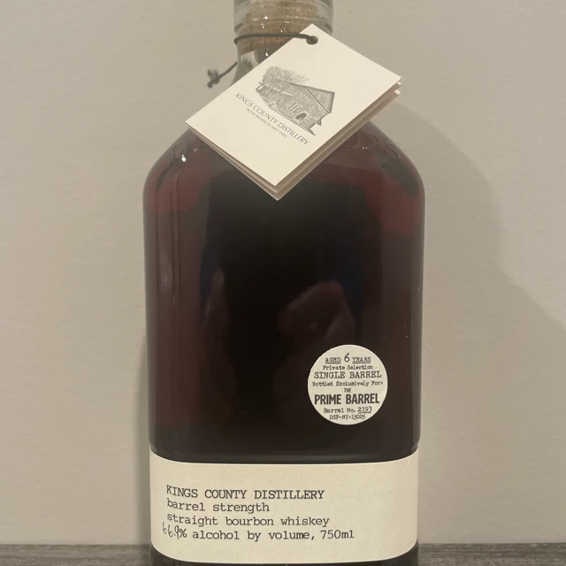 Kings County Single Barrel Barrel Strength Straight Bourbon (The Prime Barrel)