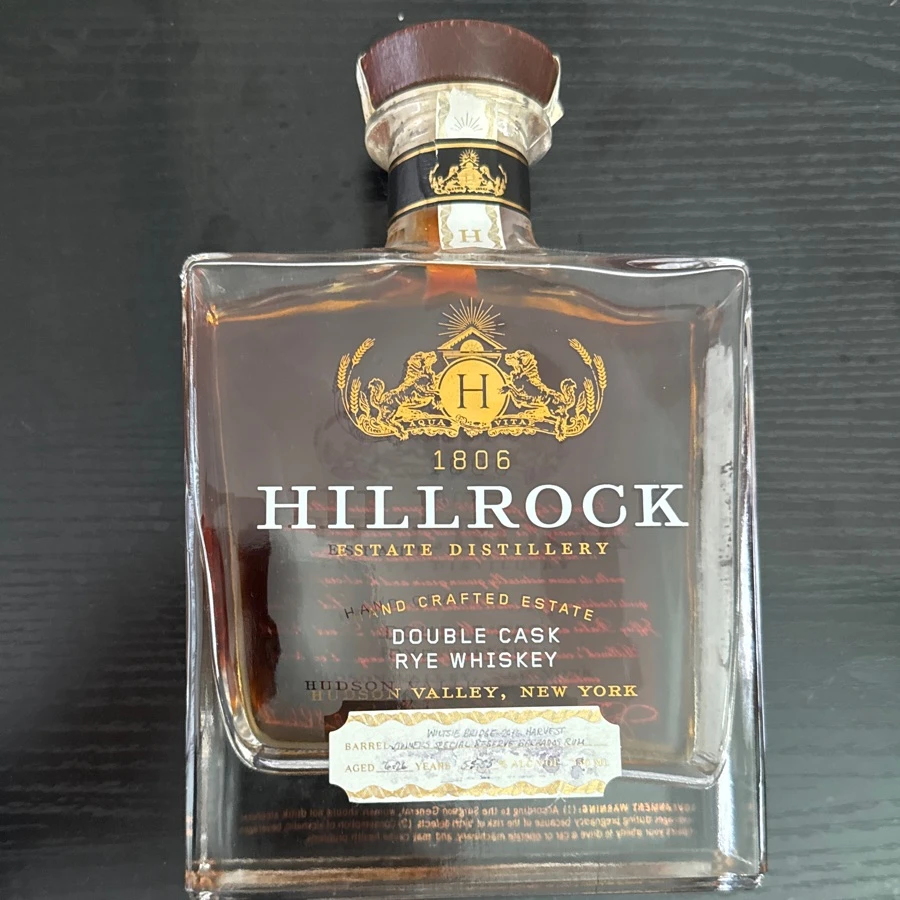 Hillrock Estate Double Cask Rye Whiskey Finished in Barbados Rum Barrels