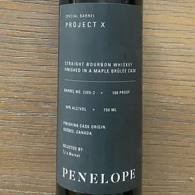 Penelope Project X Straight Bourbon Whiskey Finished In A Maple Brulee Cask - TJ's Market