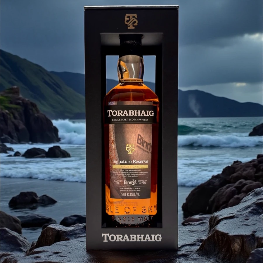 Torabhaig Signature Reserve ex Madeira Cask #132 Binny's Handpicked Isle of Skye Single Malt 2019.