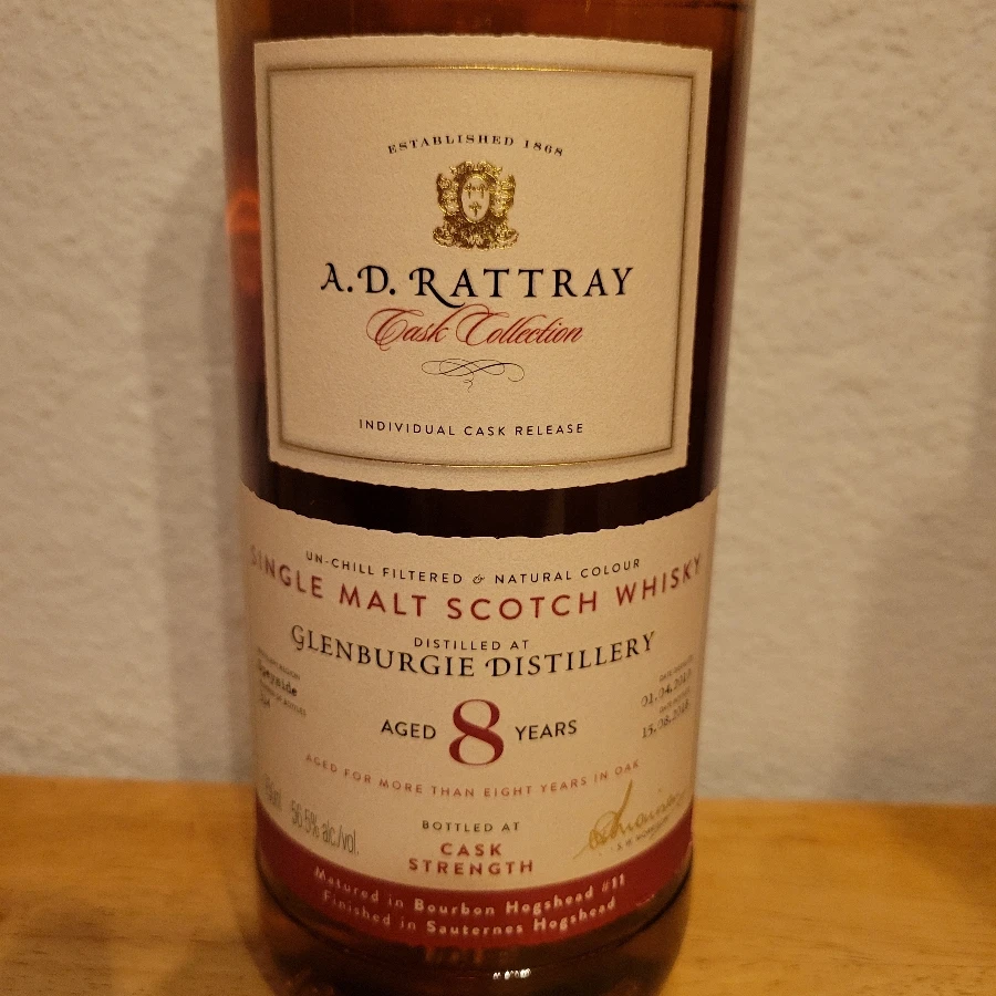 A. D. Rattray Glenburgie 8 year