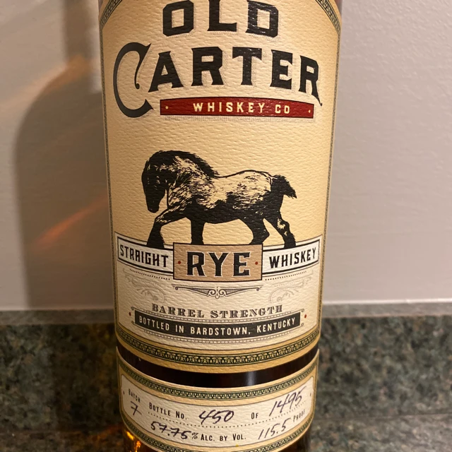 Old Carter Straight Rye Batch 7 (2021 Release)