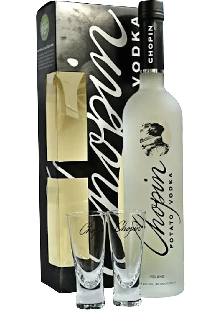 Chopin Potato Vodka W Shot Glasses