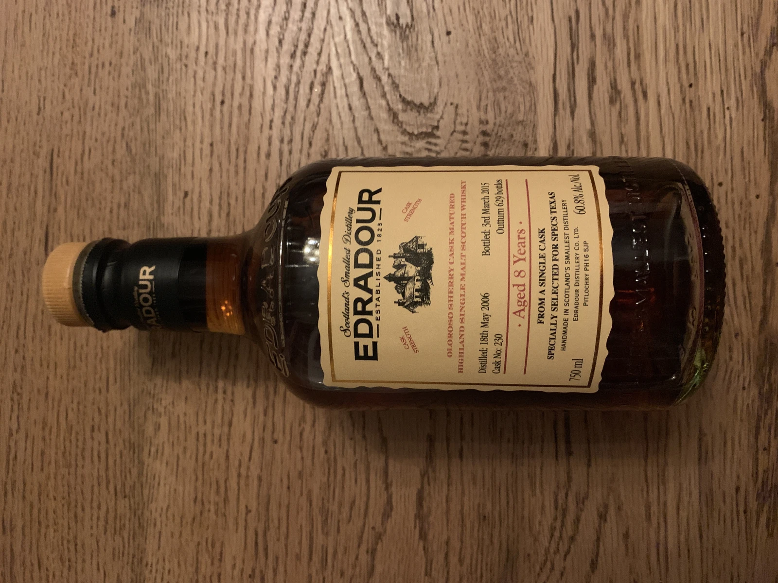 Edradour 2006 8 Year Oloroso Sherry Cask Matured Cask #230 (Spec's Texas)