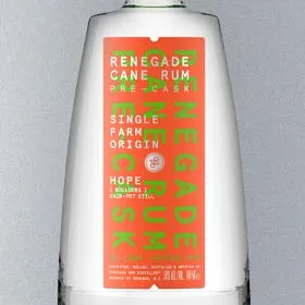 Renegade Rum Pre-Cask Single Farm Origin: Hope (Boulders/Cain)
