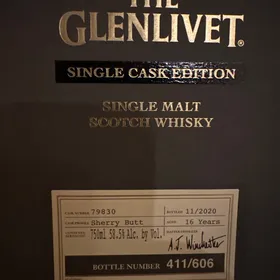 Glenlivet single cask edition sherry butt 16 year cask #79830