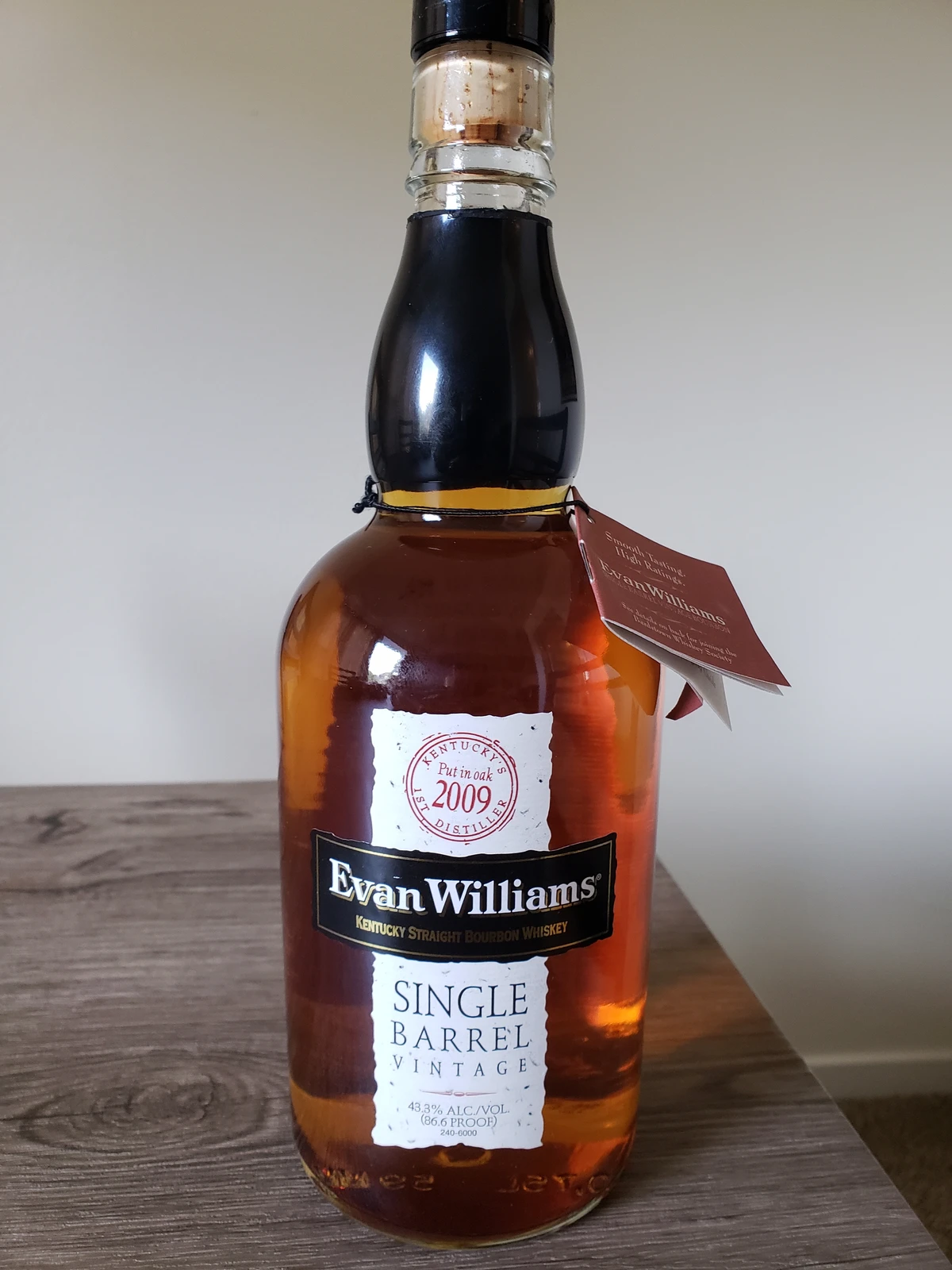 Evan Williams Single Barrel Vintage 2009