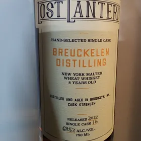 Breuckelen Distilling New York Malted Wheat Whiskey 2022 Single Cask #16 (Lost Lantern)