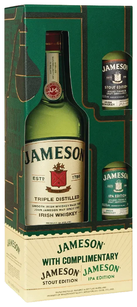 Jameson Irish Whiskey With 2 50ml Caskmates Gift