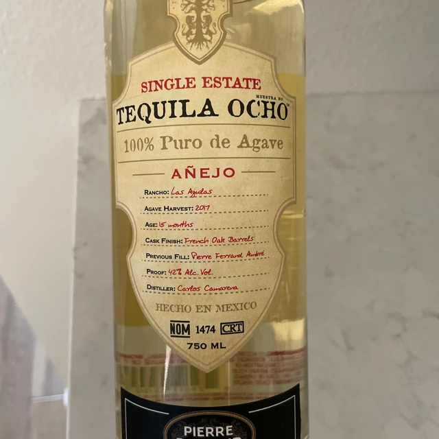 Tequila Ocho Añejo Las Aguilas 2017 Pierre Ferrand Cask Finish