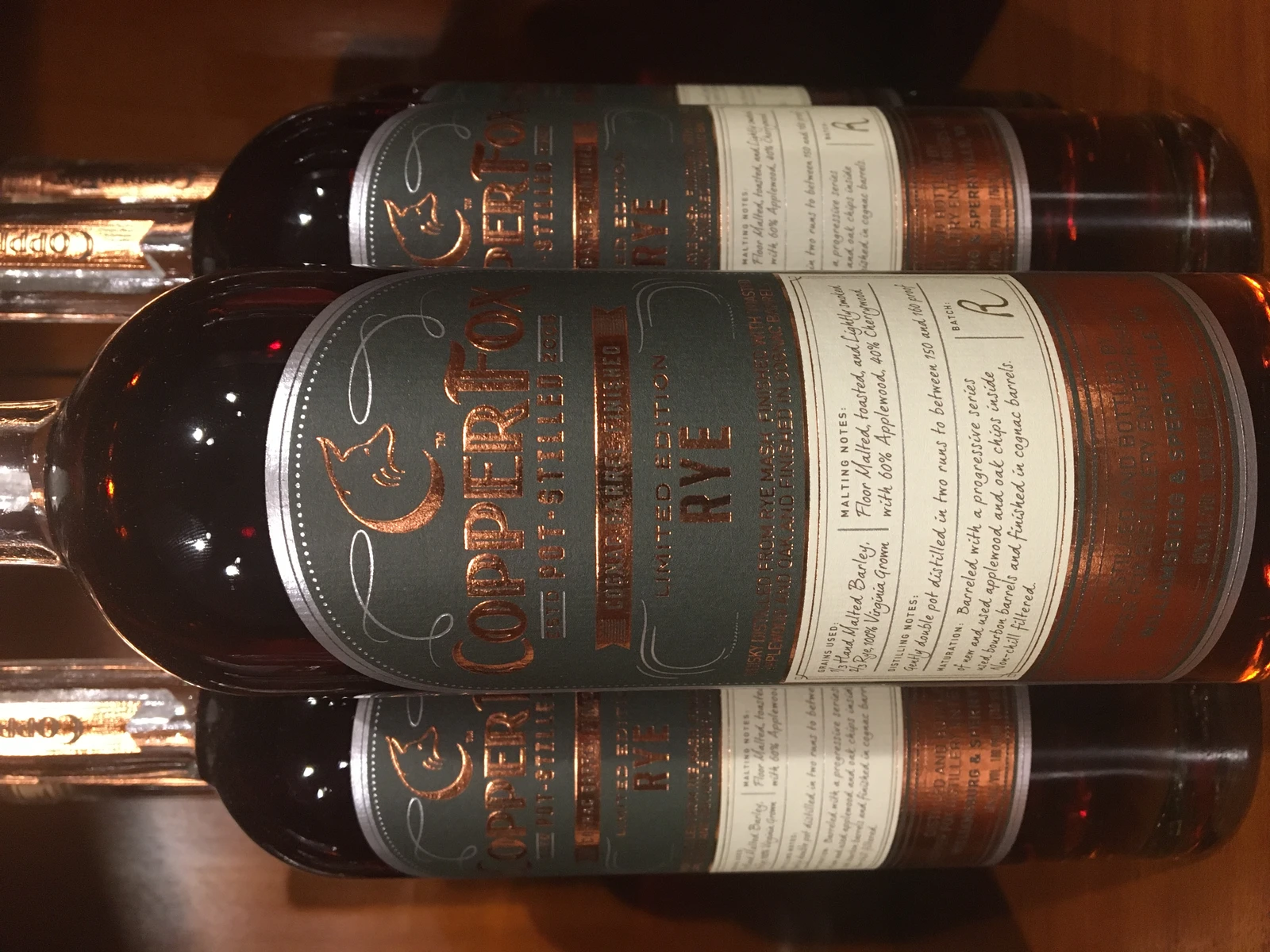 Copper Fox Rye Cognac Barrel Finished