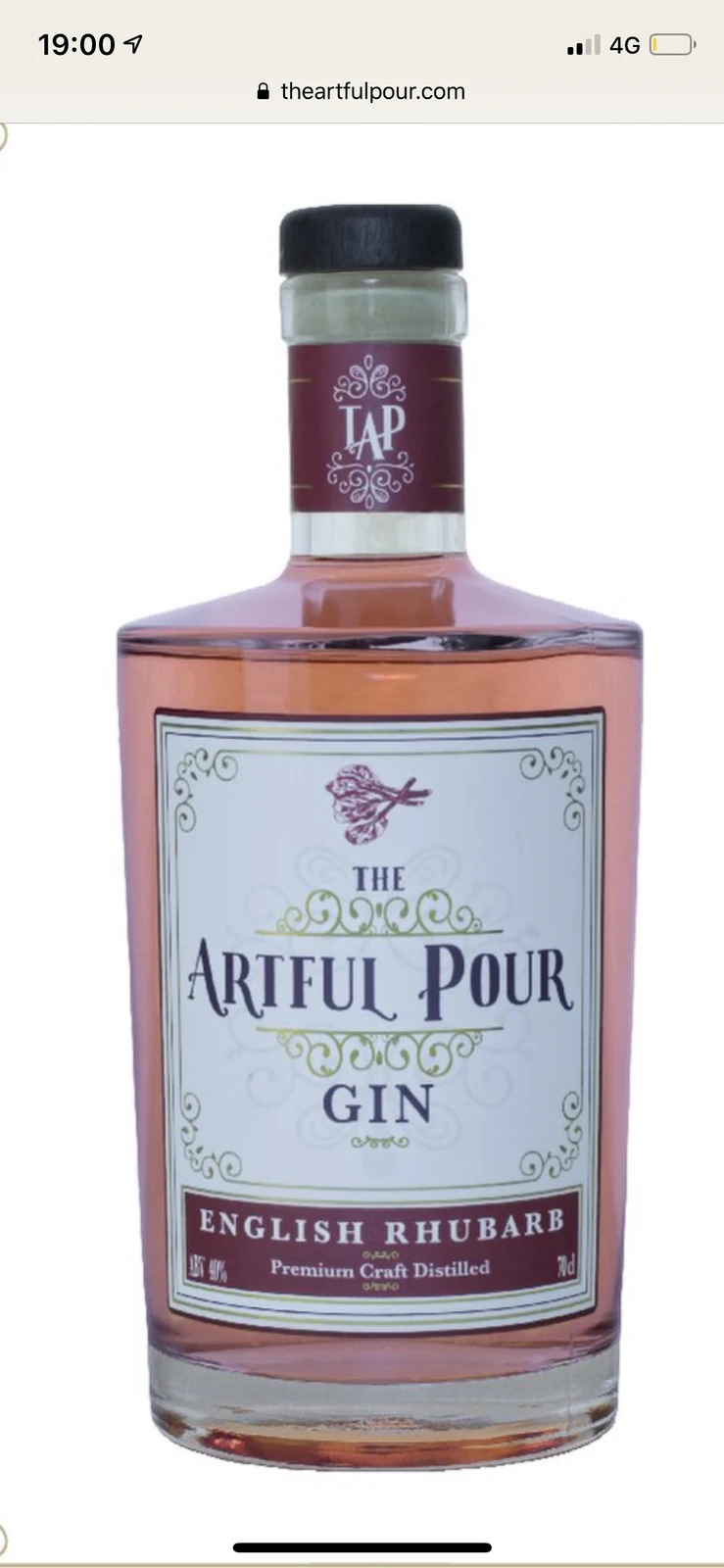 The Artful Pour English Rhubarb Gin