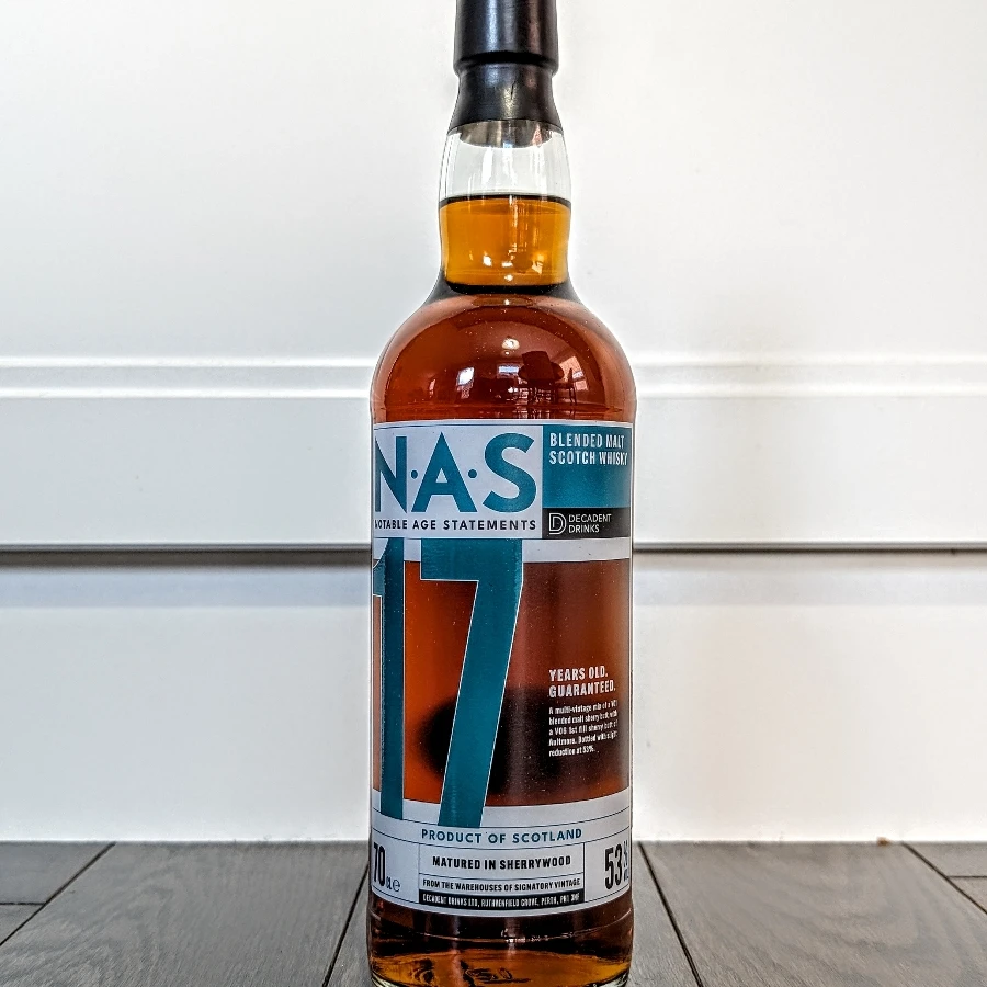 Notable Age Statements 17 Year Blended Malt Scotch Whisky (Decadent Drinks)