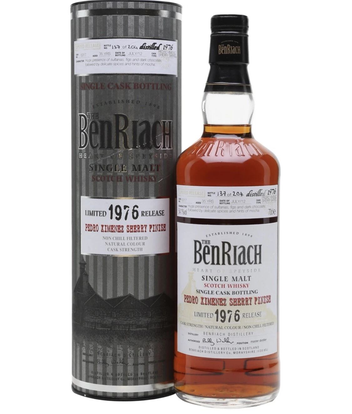 BENRIACH 1976  35 Year Old PX Sherry Finish