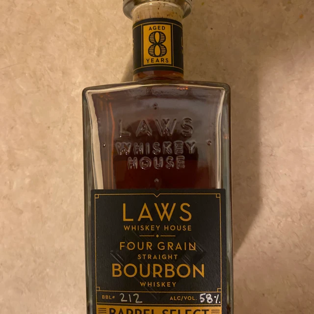 Laws 8 Year Four Grain Straight Bourbon Barrel Select