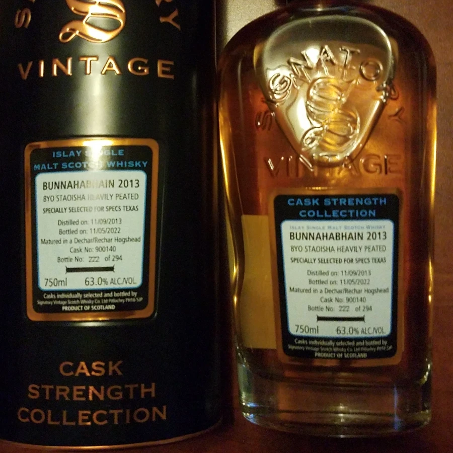 Bunnahabhan 2013 BYO Stoisha Heavily Peated Signatory Cask Strength