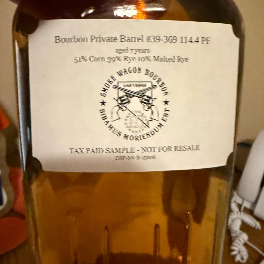 Smoke Wagon Bourbon Private Barrel #39-369