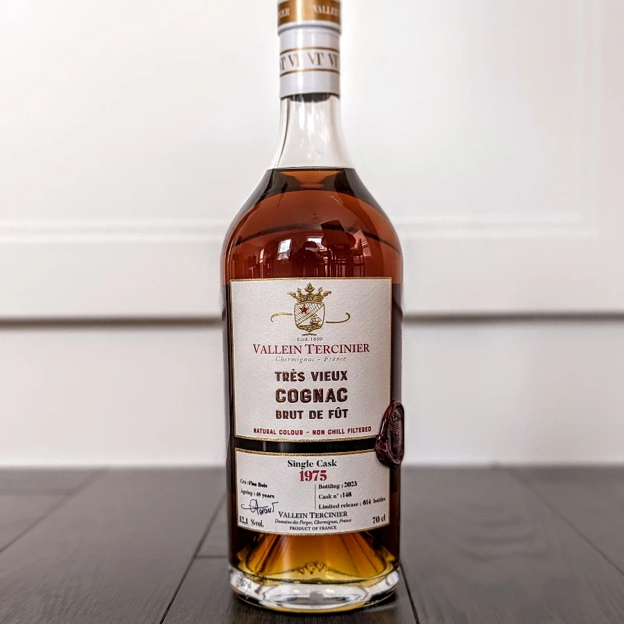 Vallein Tercinier Brut de Fut 1975 Single Cask Fins Bois Cognac