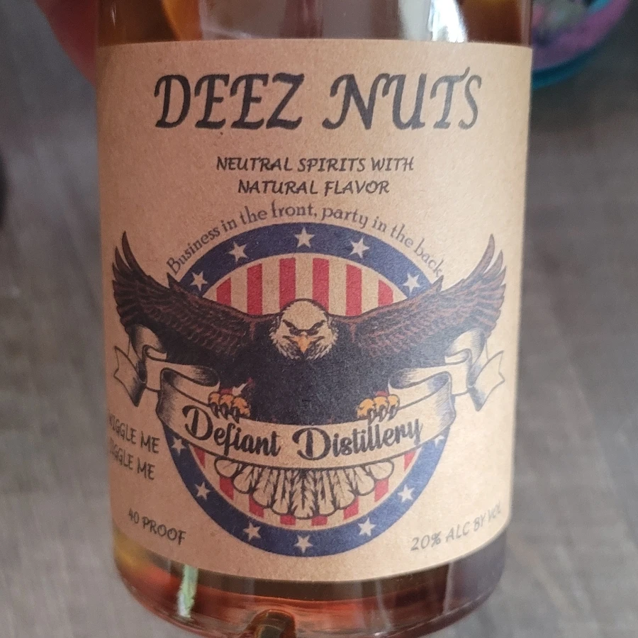 Defiant Distillery Deez Nuts Moonshine