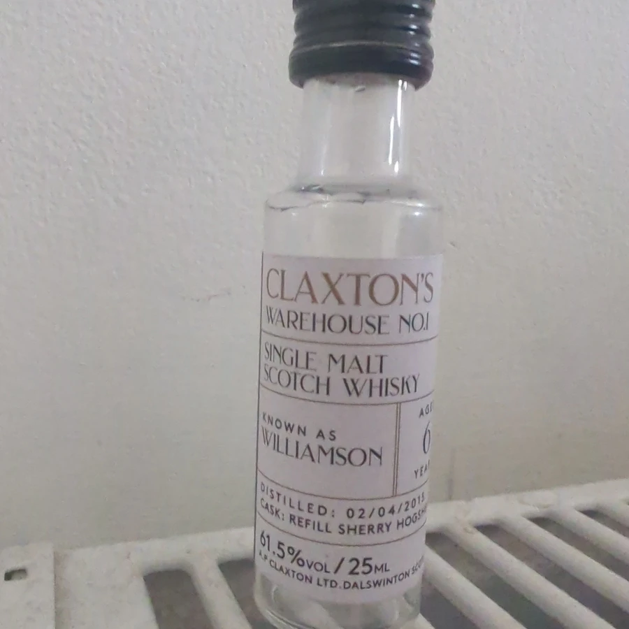 Claxton's Warehouse No. 1 "Williamson" aged 6 years (2 April 2015, refill sherry hogshead)