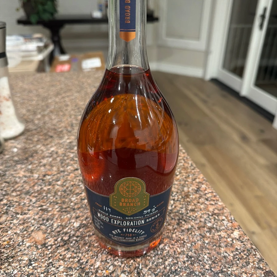 Broad Branch Rye Fidelity Wood Exploration Series Single Barrel Rye Whiskey Aged in a Single Honey-Conditioned Barrel (barrel # 0327)