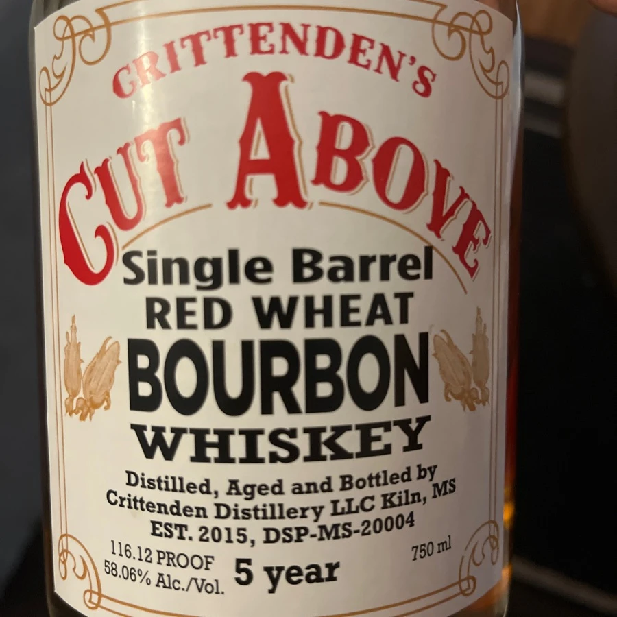Crittenden's Cut Above Single Barrel Red Wheat