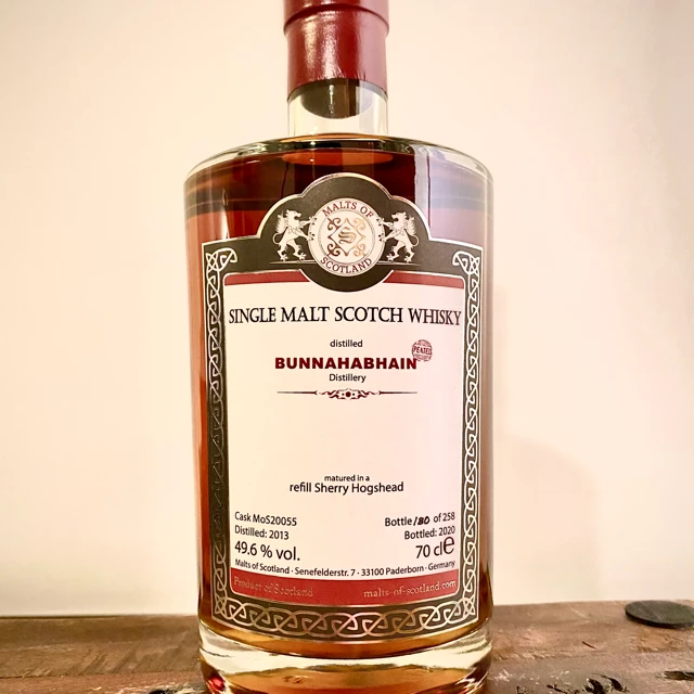 Bunnahabhain 7 Year Refill Sherry Hogshead peated 2013/2020 (Malts of Scotland)