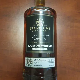 Starlight Carl T. Indiana Straight Bourbon  Whiskey Small Batch. Batch 0001