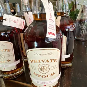 J Rieger Private Stock finished in a Dry Curacao Cask (Seelbach's pick)