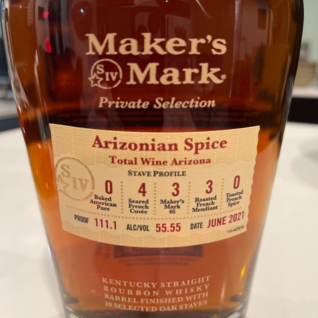 Maker's Mark Private Selection Total Wine Arizona Spice