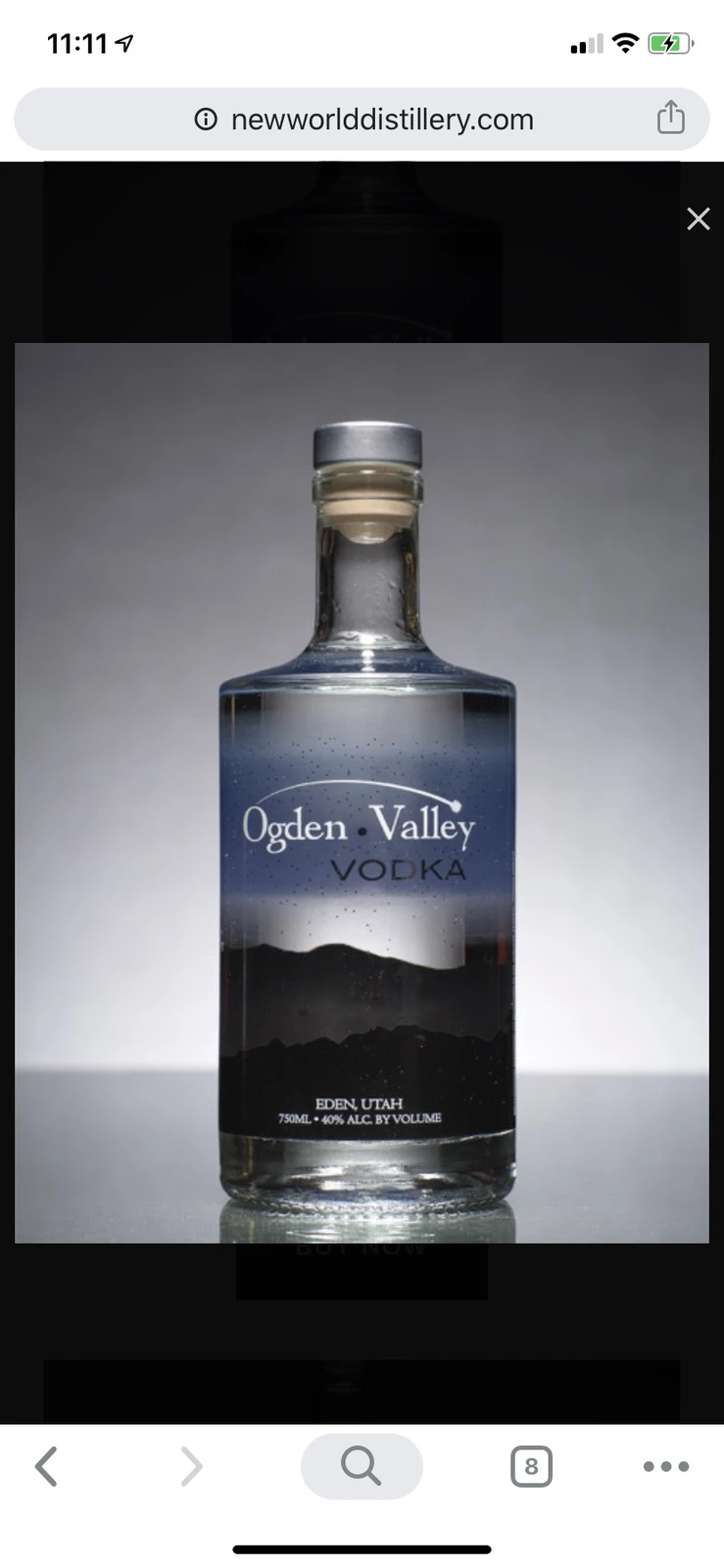 New World Ogden Valley Vodka