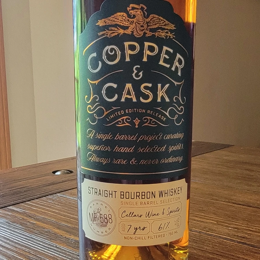 Copper & Cask Strait Bourbon Whiskey Single Barrel Selection (Cellars Wine & Spirits) MF-588