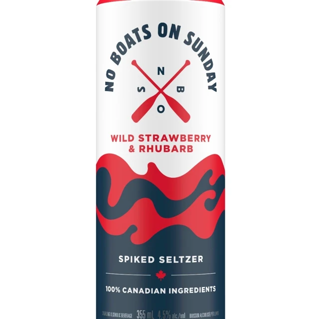 No Boats On Sunday Wild Strawberry & Rhubarb Spiked Seltzer