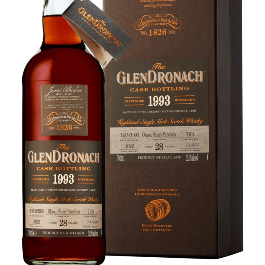 Glendronach 28YO 1993 Cask 7101 Single Malt Scotch Whisky 700mL