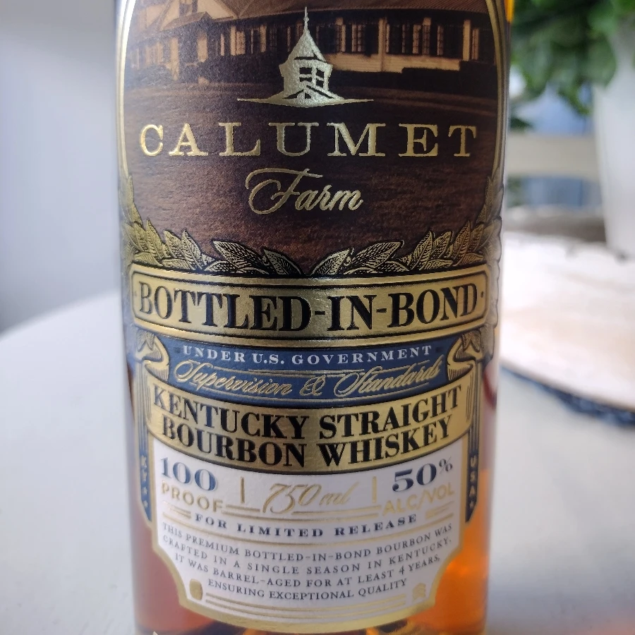 Calumet Farms Bottled in Bond Straight Bourbon Whiskey
