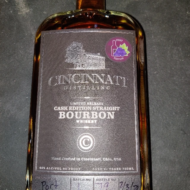 Cincinnati Distilling Port Cask Edition Straight Bourbon