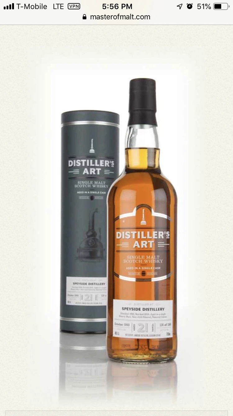 1995 Craigellachie 21 Year Old (Distiller's Art)