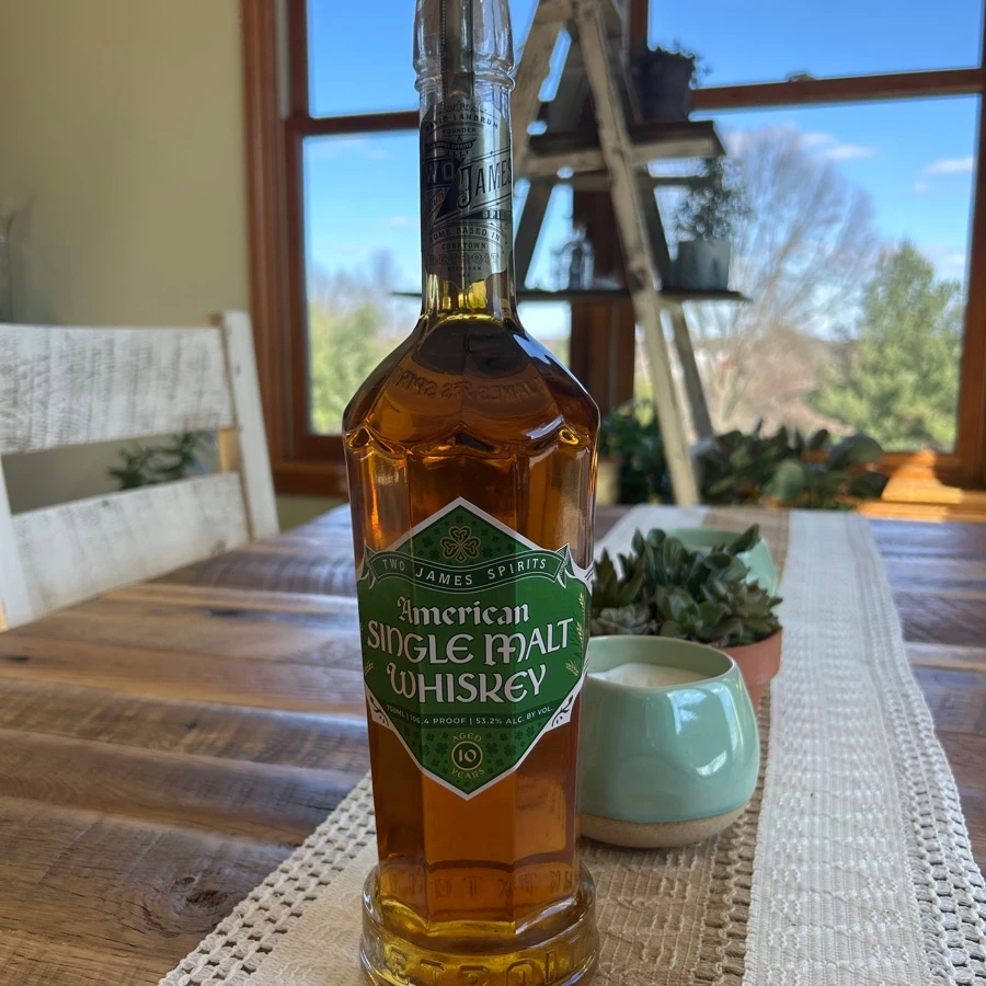Two James 10-Year American Single Malt Whiskey