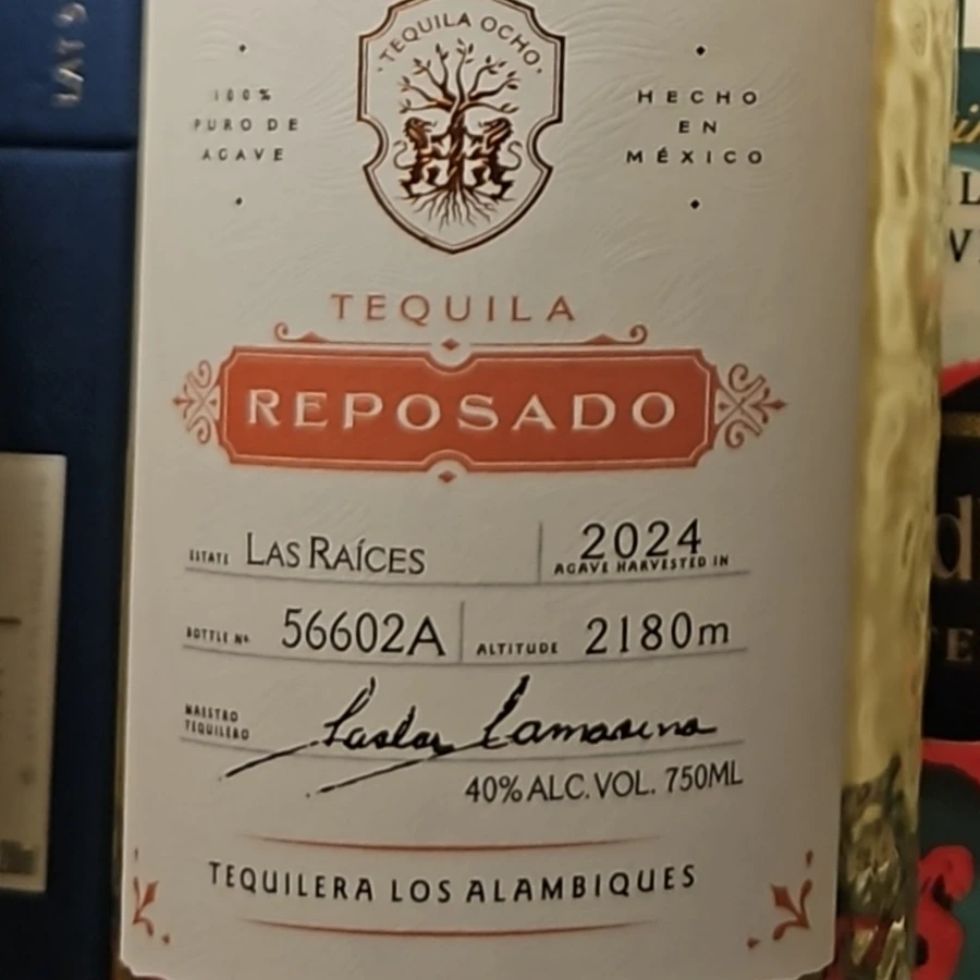 Tequila Ocho Reposado Las Raíces 2024