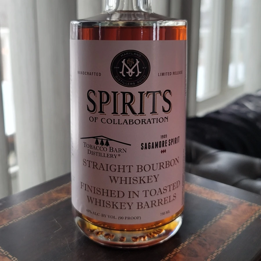 Tobacco Barn Distillery and Sagamore Spirit "Spirits of Collaboration" Straight Bourbon Whiskey finished in Toasted Barrels