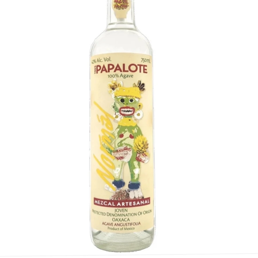 Tres Papalote Mezcal Artesanal Joven Agave Angustifolia