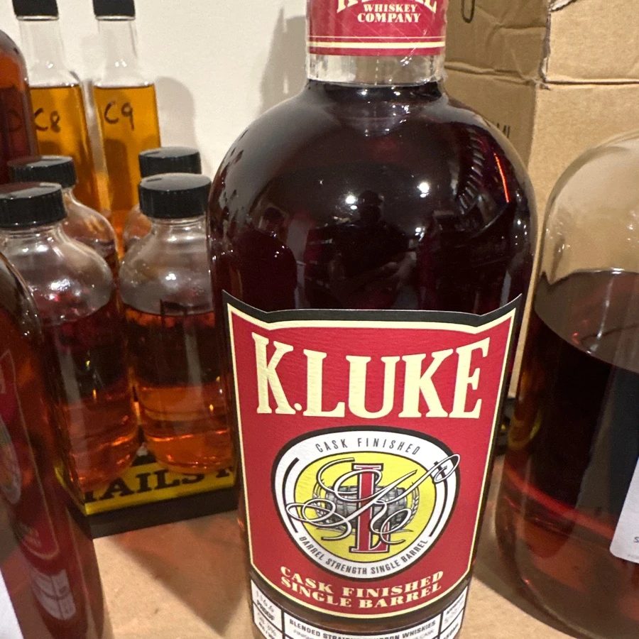 K.Luke Cask Finished Single Barrel Blended Straight Bourbon Whiskies (finished in a Pineau Des Charentes Cask)