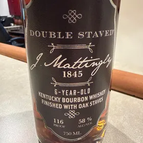J. Mattingly Double Staved 6-Year-old Kentucky Bourbon Whiskey Finished with Oak Staves